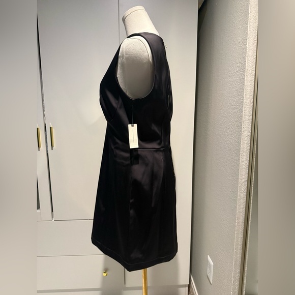 By Anthropologie Dark Brown Sleeveless Square Neck Mini Dress | NWT | Size 10 - Picture 7 of 15